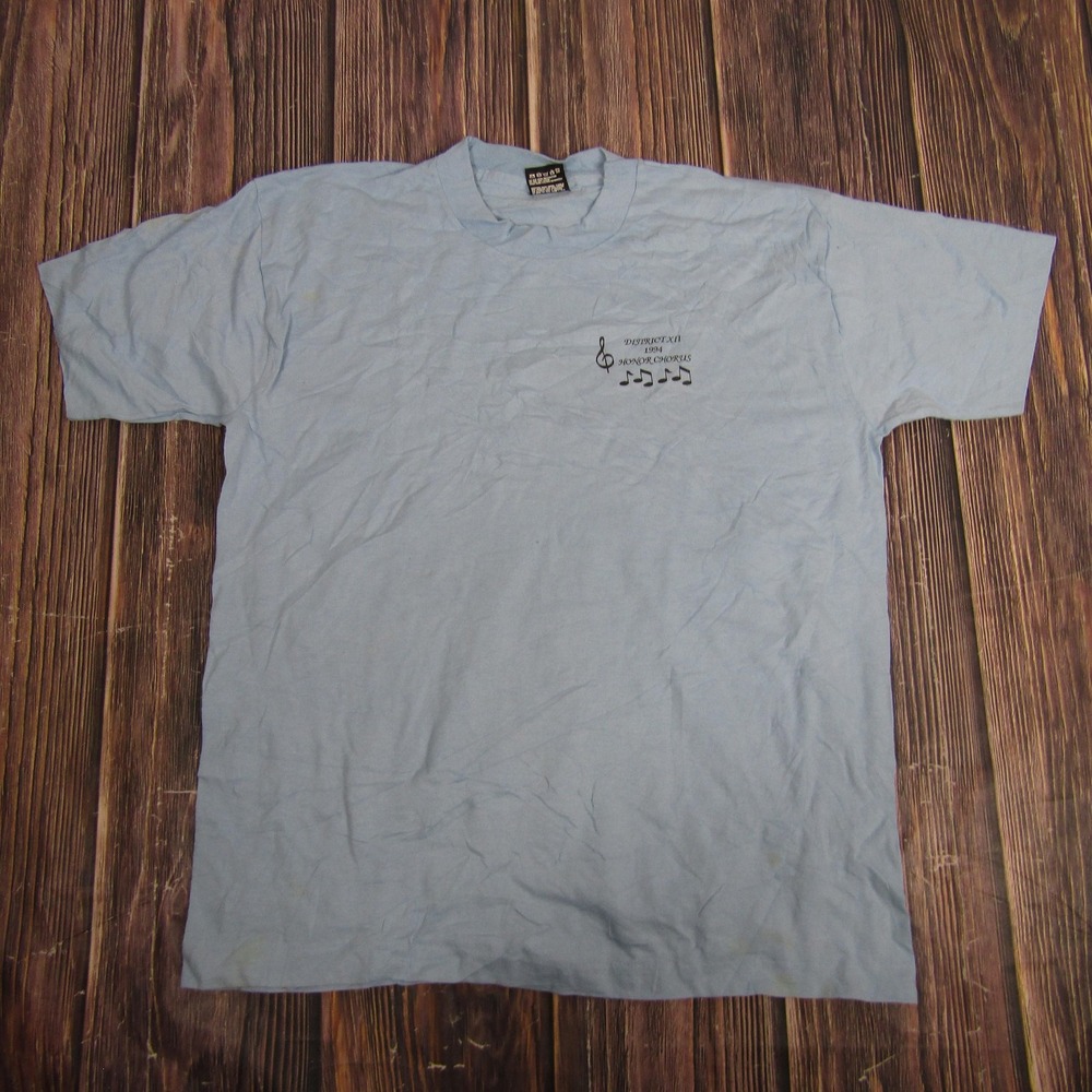 Vintage District XII Honor Chorus Shirt Mens Large Blue Single Stitch 90s